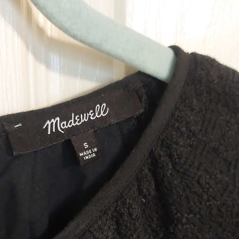 Madewell Black Flutter Sleeve Midi Sundress - Picture 5 of 6
